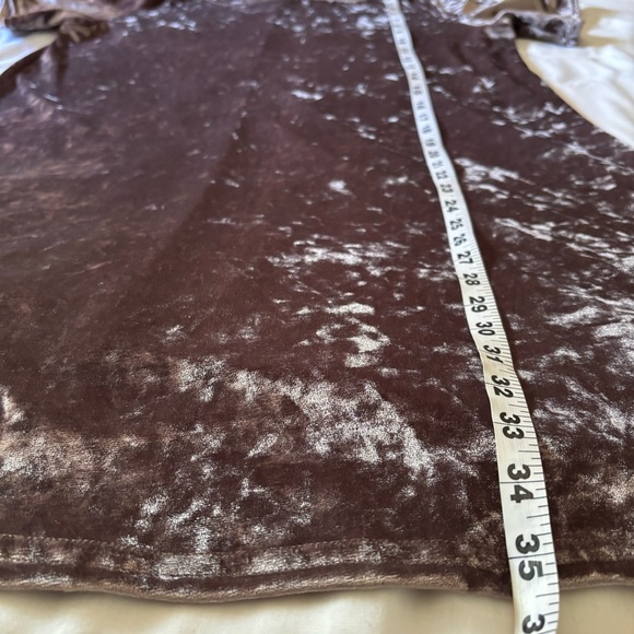 Pol Crushed Velvet Purple Lavender short sleeve mini Shirt Dress Size Large - Picture 8 of 9